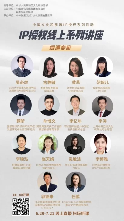 “IP授权线上系列讲座”拉开2022年“中国文化和旅游IP授权系列活动”序幕(图1) 2022年“中国文化和旅游IP授权系列活动”正式启动